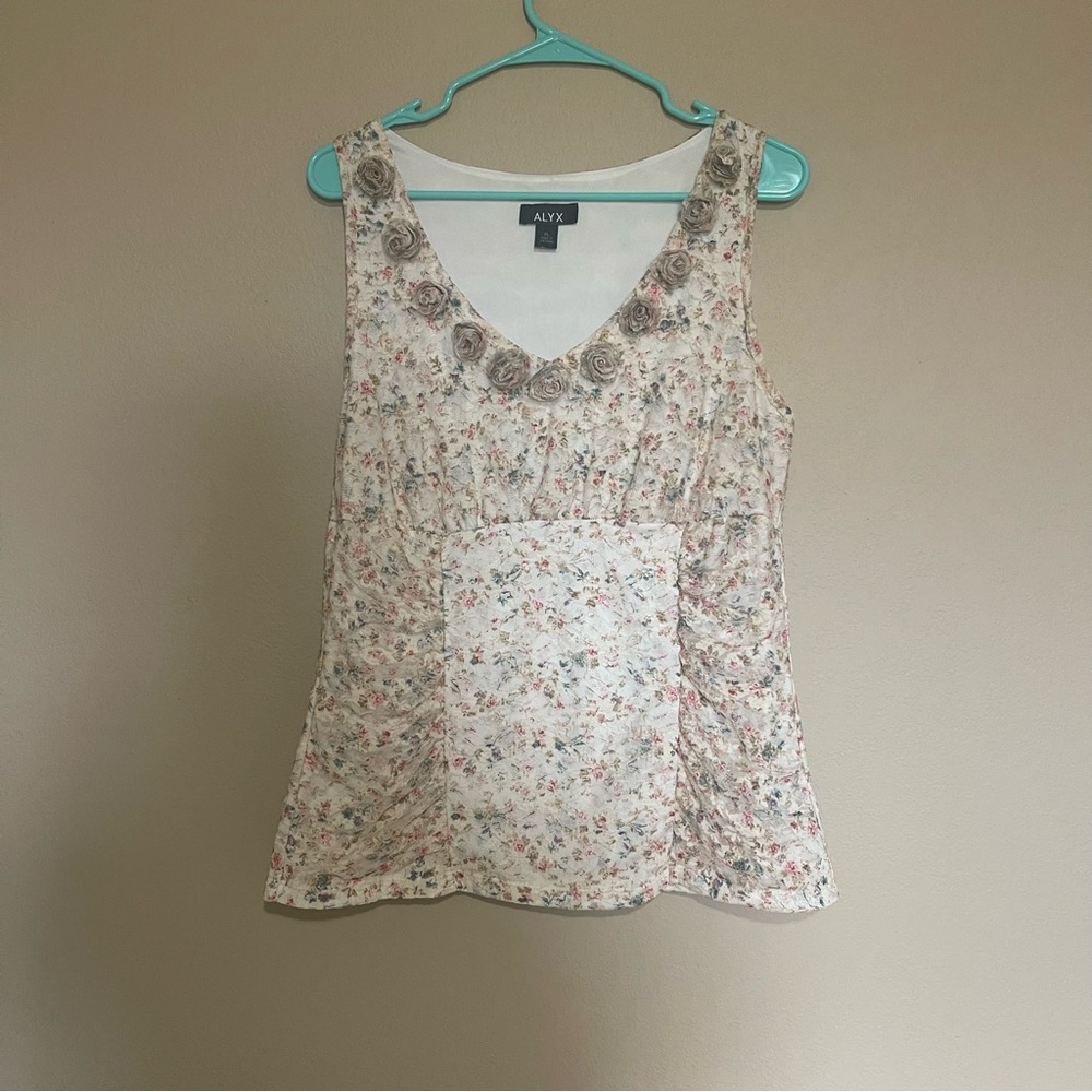 Alyx Floral Sleeveless Blouse - Cream